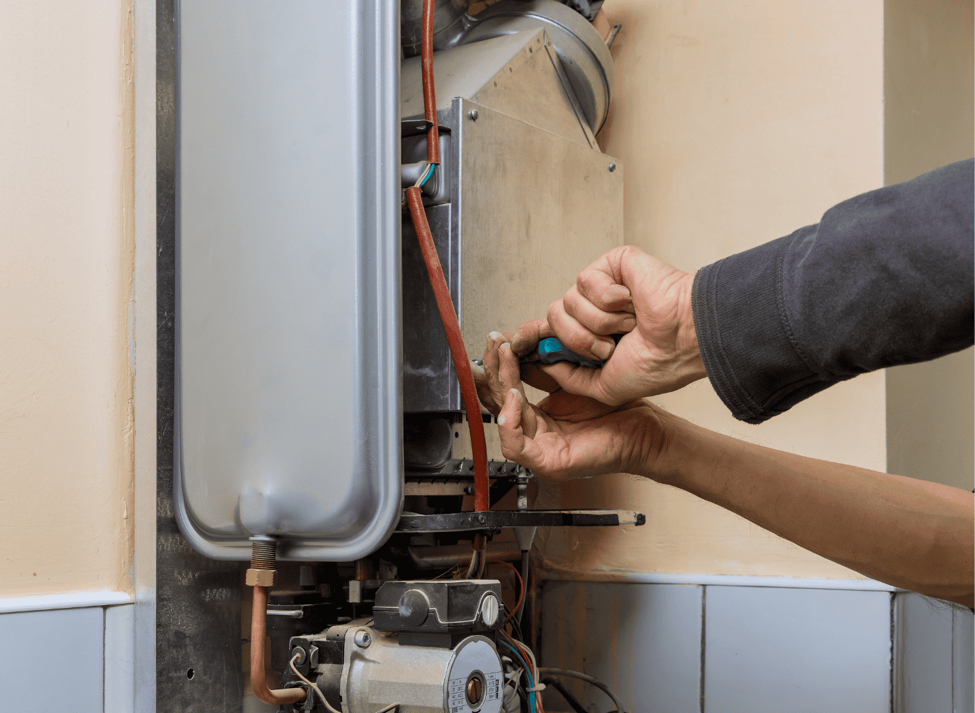 Gas water heater inspection in Valparaiso home