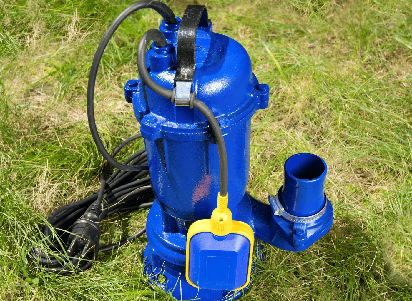Submersible sewage pump inside sealed basin system