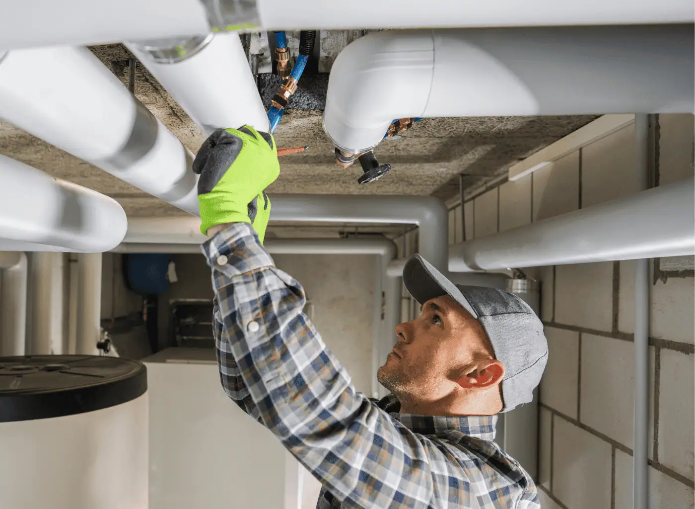 Professional plumber explaining repair in Northwest Indiana home